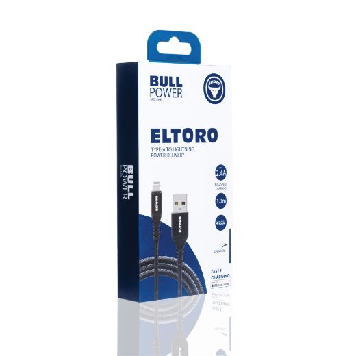 Picture of Eltoro Kevlar USB-A to Lightning Cable 1M with Nylon PP Yarn Jacket - Black