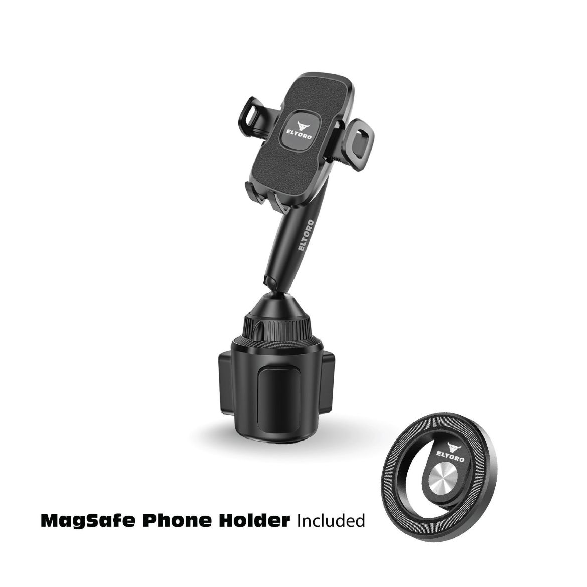 Picture of Eltoro Car Cup Holder Phone Mount with MagSafe Phone Holder - Black