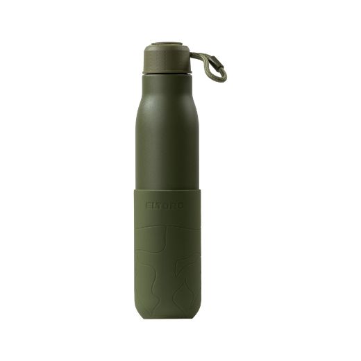 Picture of Eltoro Stainless Steel Bottle 750ml Olive with Olive Sleeve - Olive