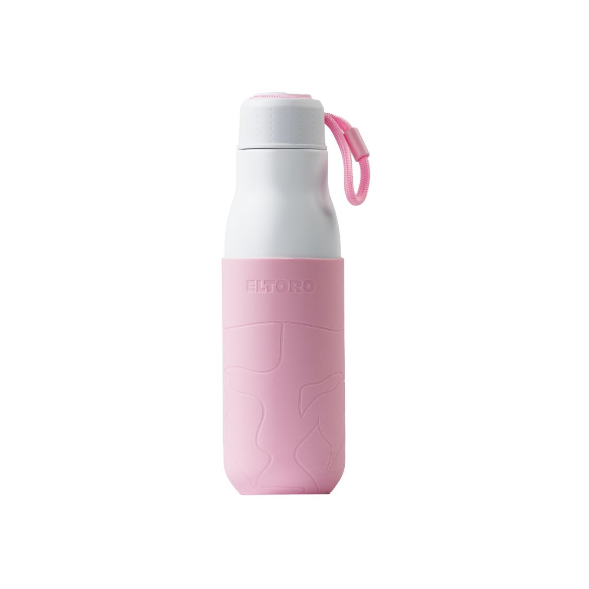 Picture of Eltoro Stainless Steel Bottle 500ml White with Pink Sleeve - White/Pink