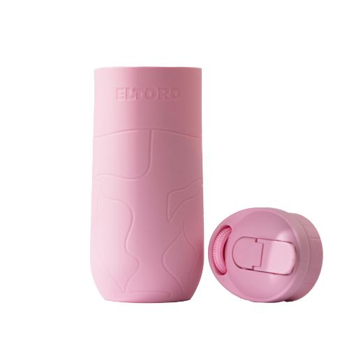 Picture of Eltoro Bottle Sleeve With Straw Lid - Baby Pink