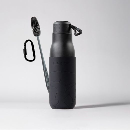 Picture of Eltoro Stainless Steel Bottle 500ml Black with Black Sleeve - Black