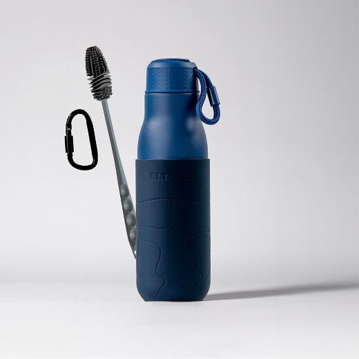 Picture of Eltoro Stainless Steel Bottle 500ml Navy with Navy Sleeve - Navy