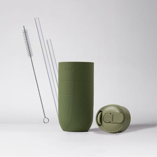 Picture of Eltoro Bottle Sleeve With Straw Lid - Olive