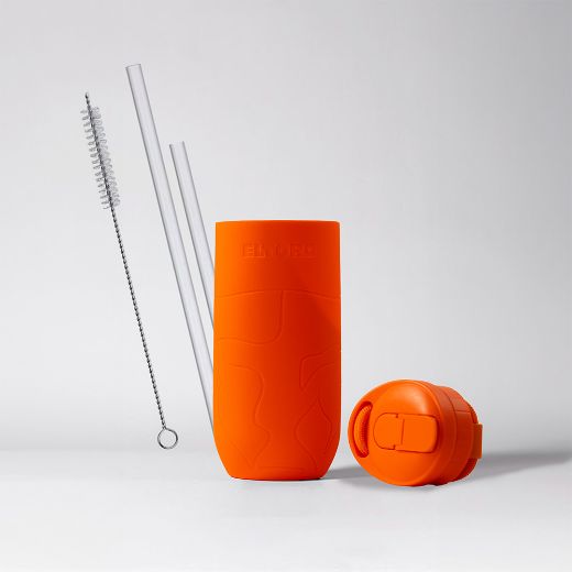 Picture of Eltoro Bottle Sleeve With Straw Lid - Orange