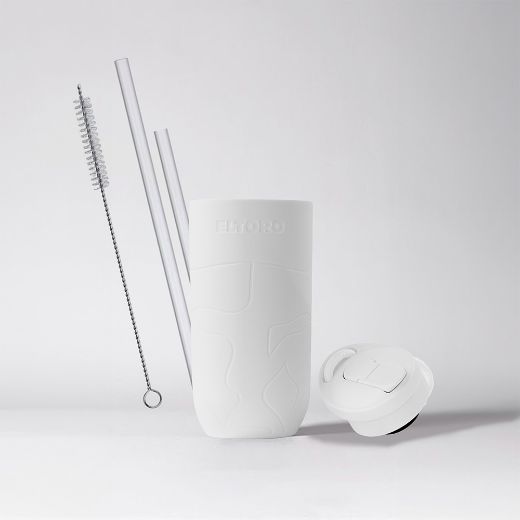 Picture of Eltoro Bottle Sleeve With Straw Lid - White